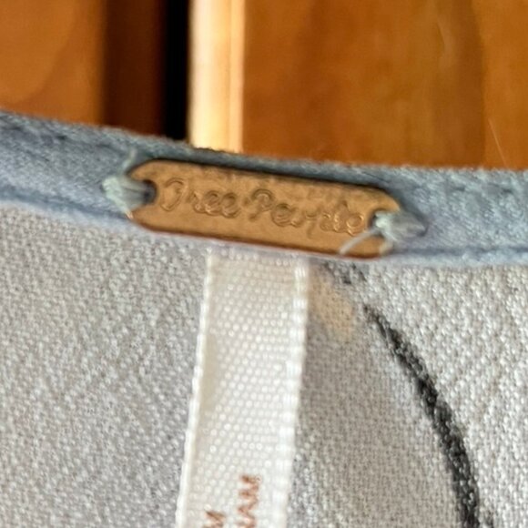 Blue Floral Free People Peasant Top, S/P - Picture 7 of 8